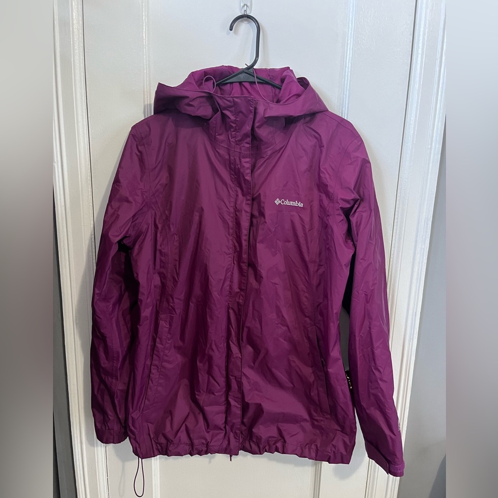 Columbia Rain Jacket- Omi-Tech- Magenta- Large